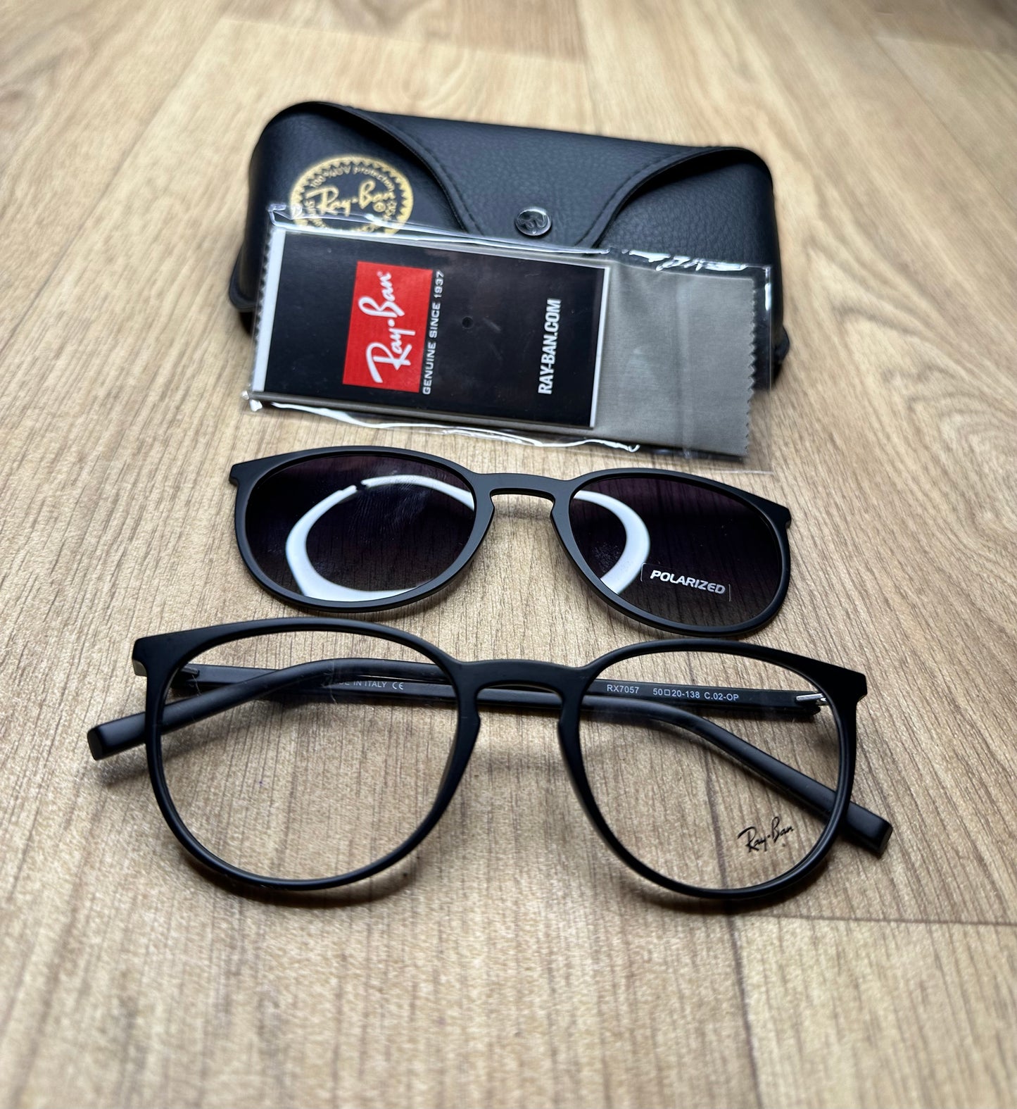 Lunettes rayban incassable 2en1 avec la boite