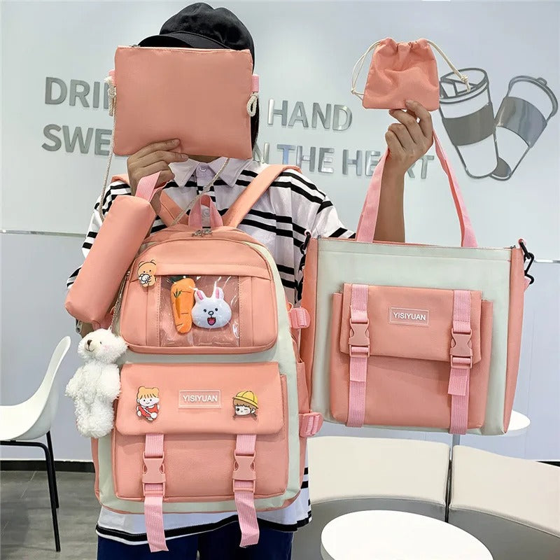Sac a dos scolaire 5 piéce