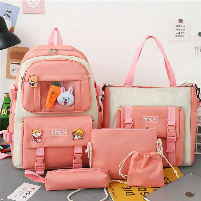 Sac a dos scolaire 5 piéce