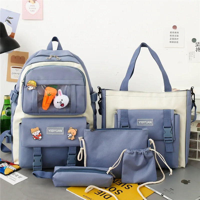 Sac a dos scolaire 5 piéce