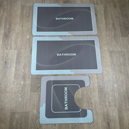 Tapis 3 Pcs Salle de Bain