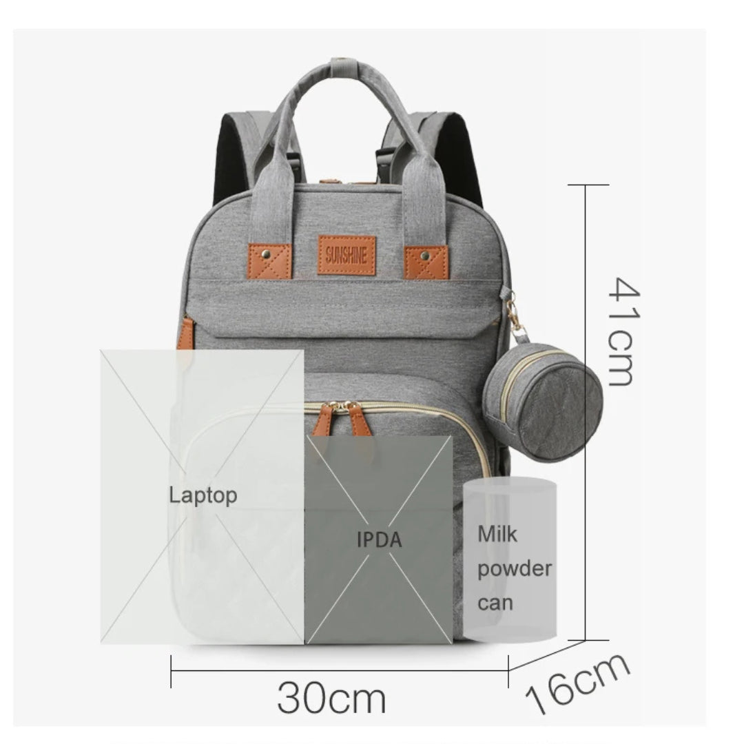 Sac de maternité de grande capacité avec tente pare-soleil