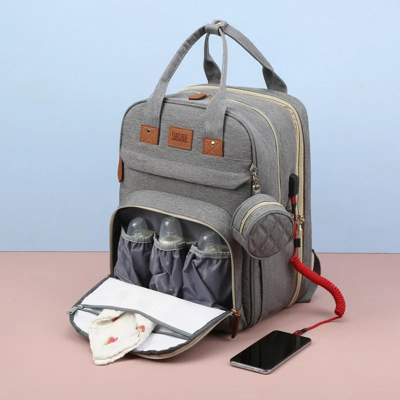 Sac de maternité de grande capacité avec tente pare-soleil