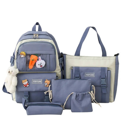 Sac a dos scolaire 5 piéce