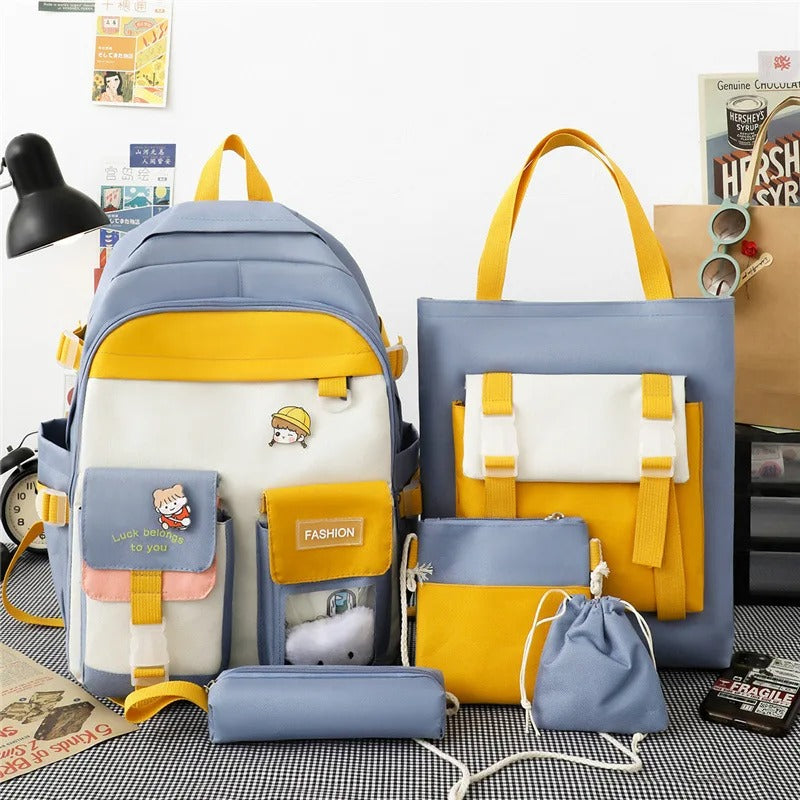 Sac a dos scolaire 5 piéce