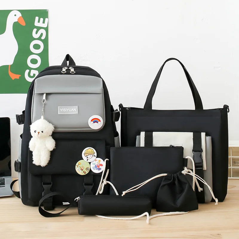 Sac a dos scolaire 5 piéce
